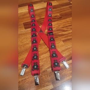 Vintage Noel Teddy Bear Christmas Suspenders